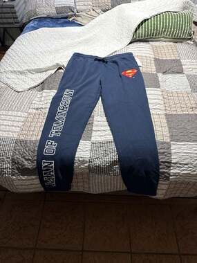 DC Comics Superman 'Man of Tomorrow' Navy Blue Sleep Pajama Lounge Pants